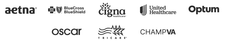 Insurance providers Emora accepts: Aetna, Blue Cross Blue Shield, Cigna, UnitedHealthcare, Optum, Oscar, TRICARE, and CHAMPVA